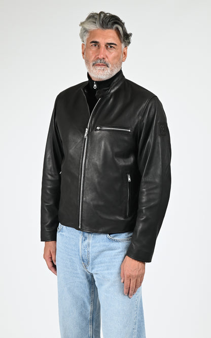 Blouson cuir Track Racer noir