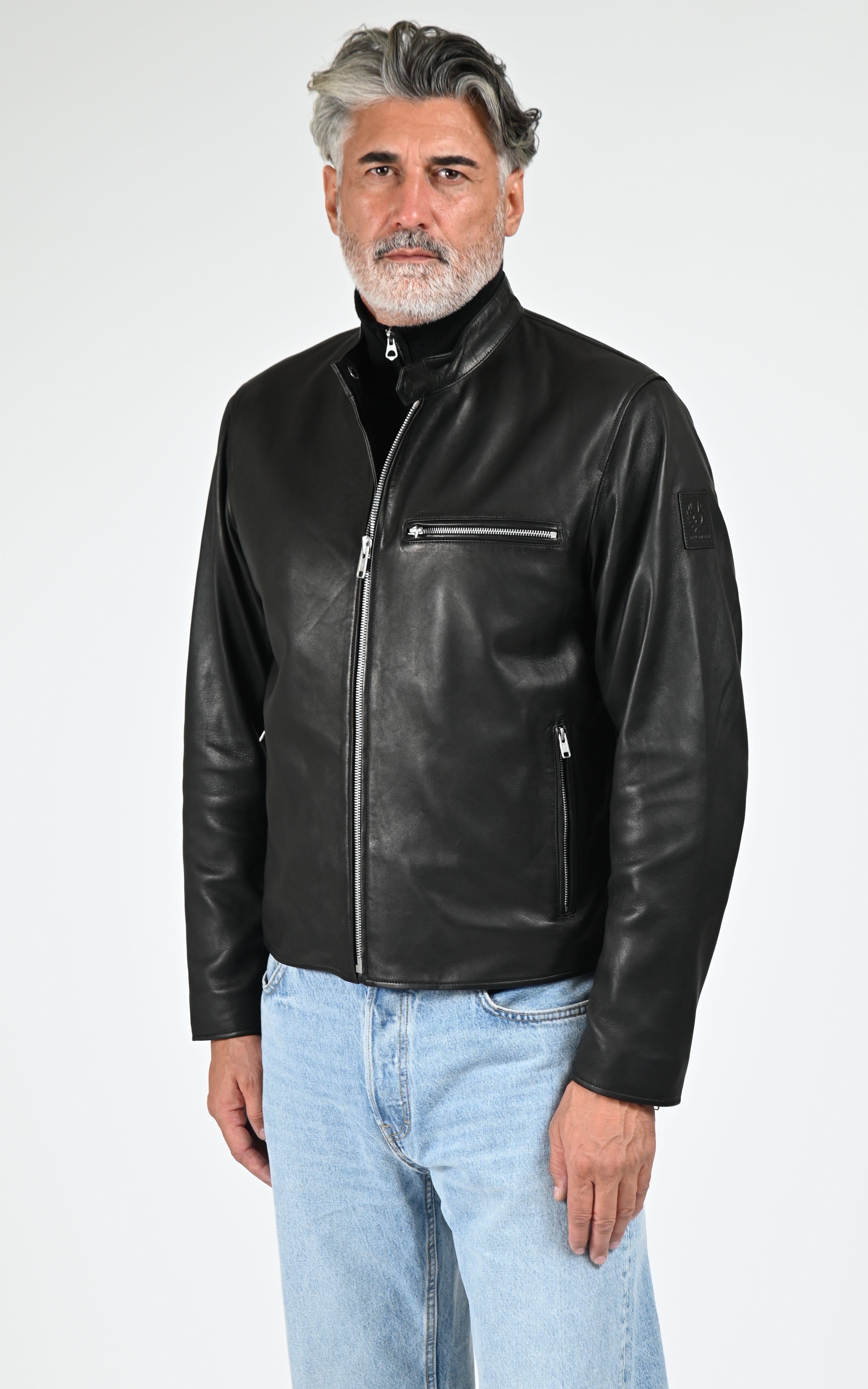 Blouson cuir Track Racer noir