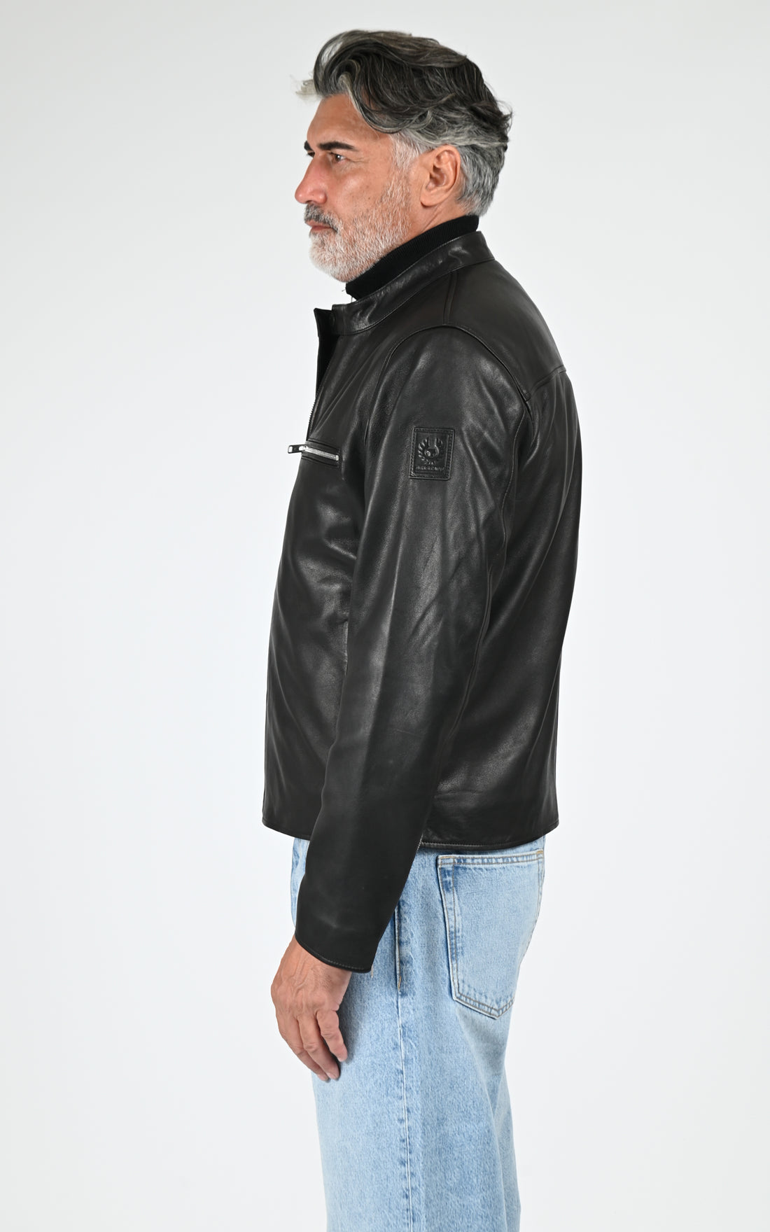 Blouson cuir Track Racer noir