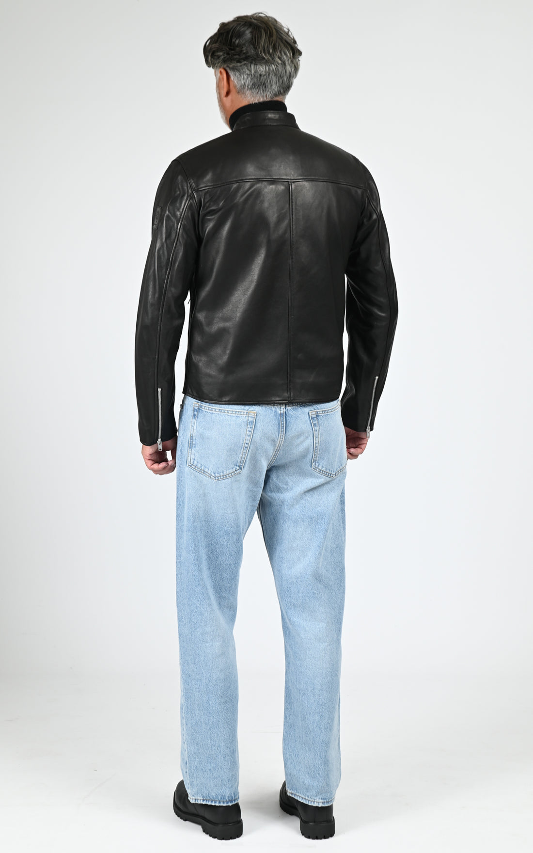 Blouson cuir Track Racer noir