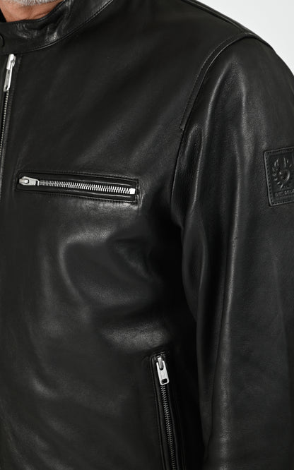 Blouson cuir Track Racer noir