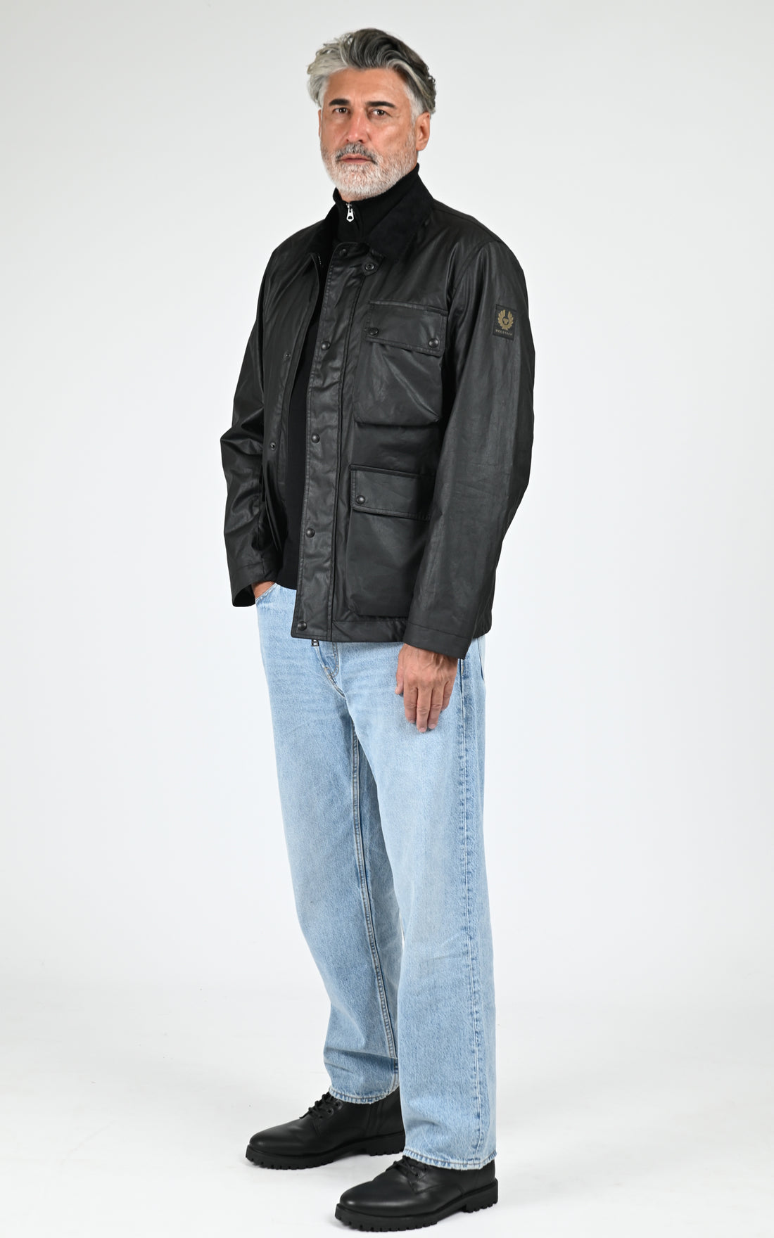 Veste coton ciré Incline jacket noir