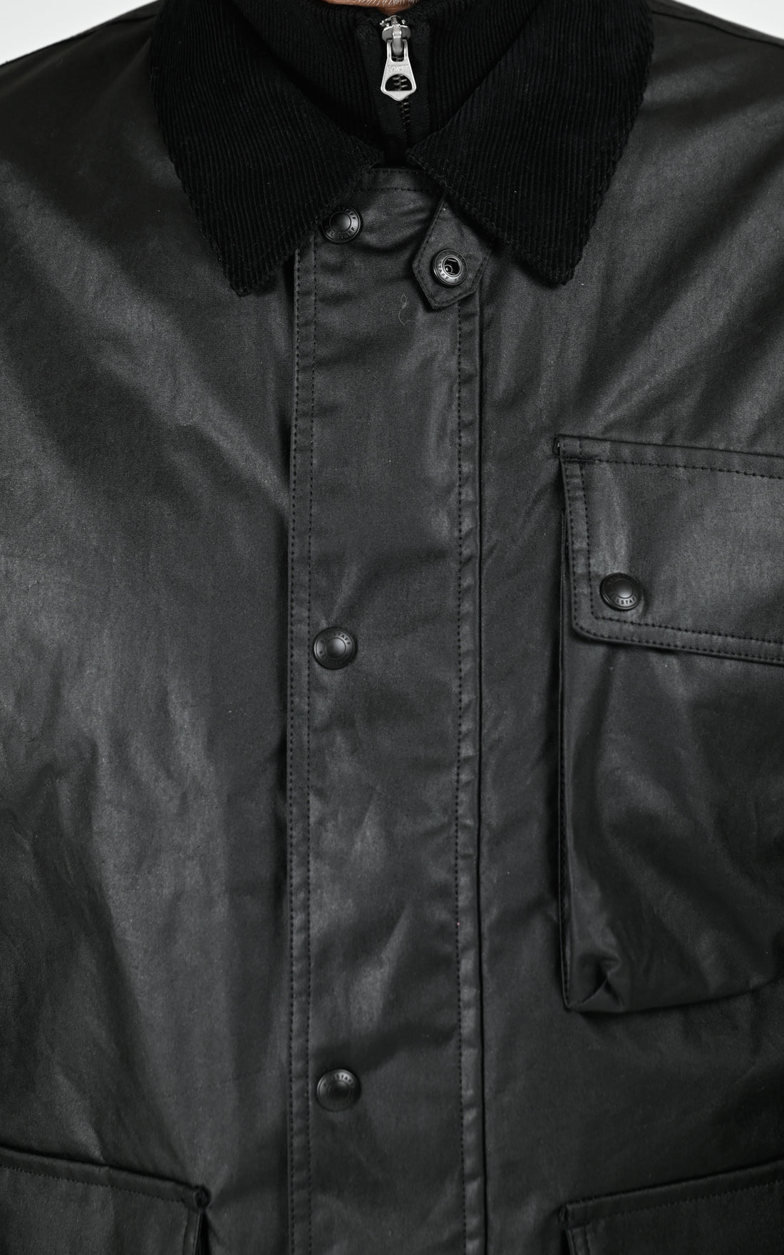 Veste coton ciré Incline jacket noir