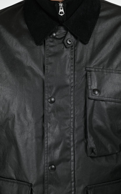 Veste coton ciré Incline jacket noir