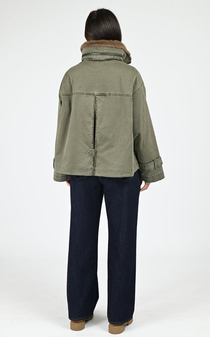 Veste toile army Tyra kaki