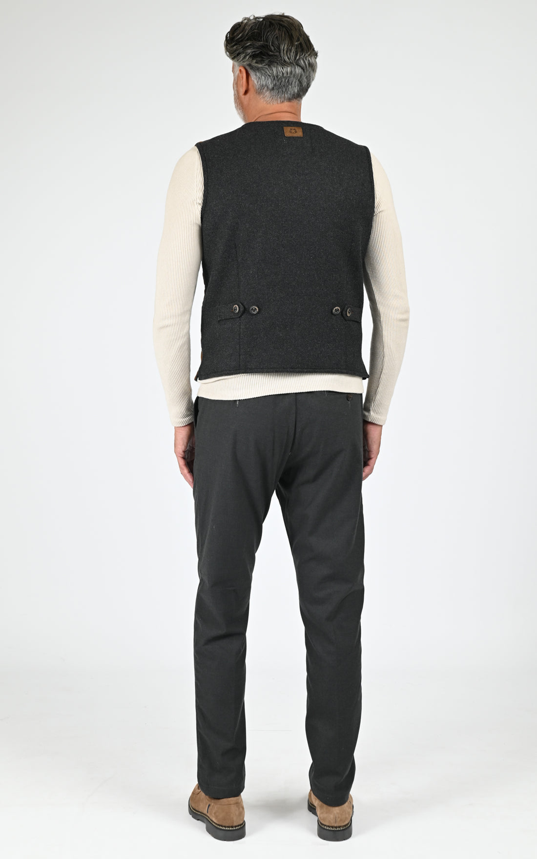 Gilet daim Renzo marron