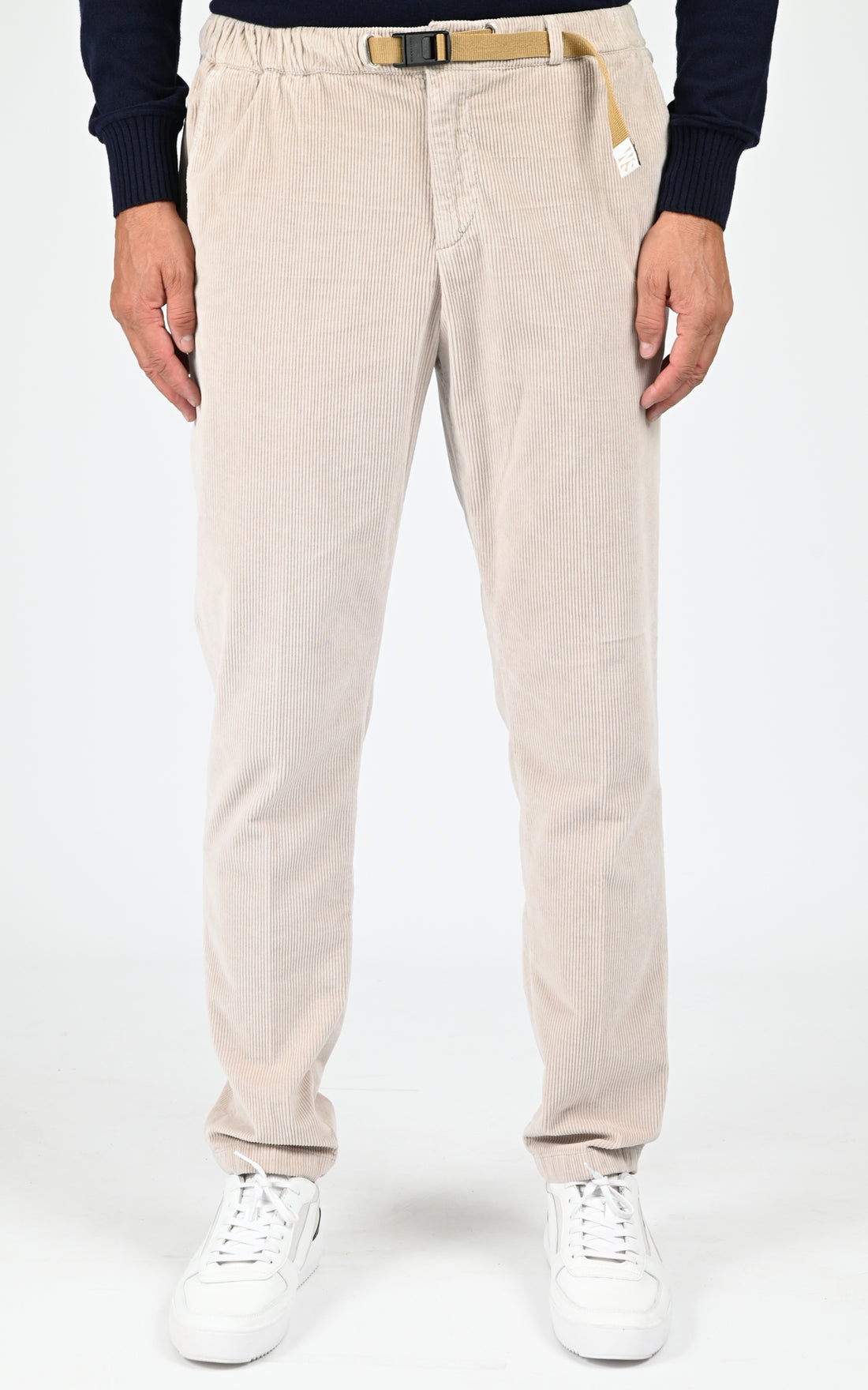 Pantalon velours côtelé beige