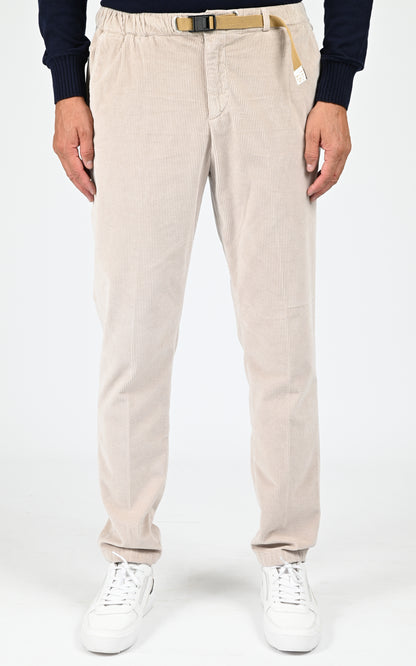 Pantalon velours côtelé beige