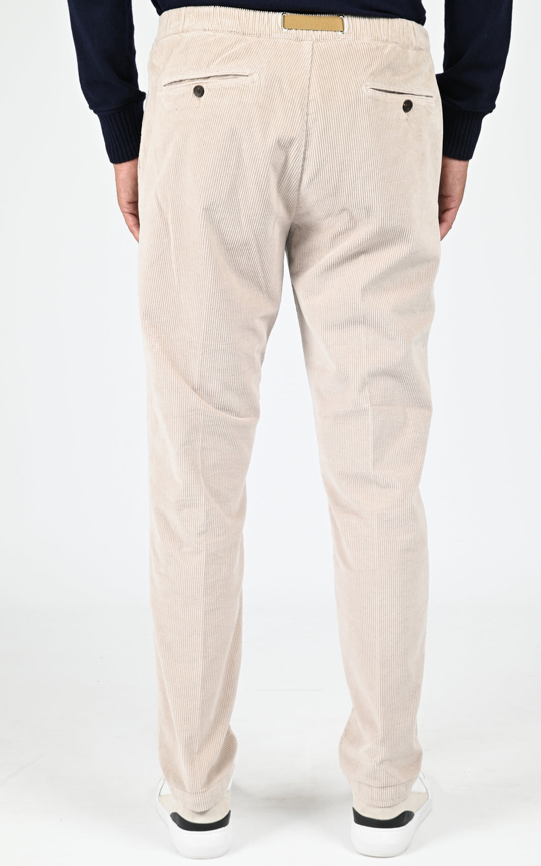 Pantalon velours côtelé beige