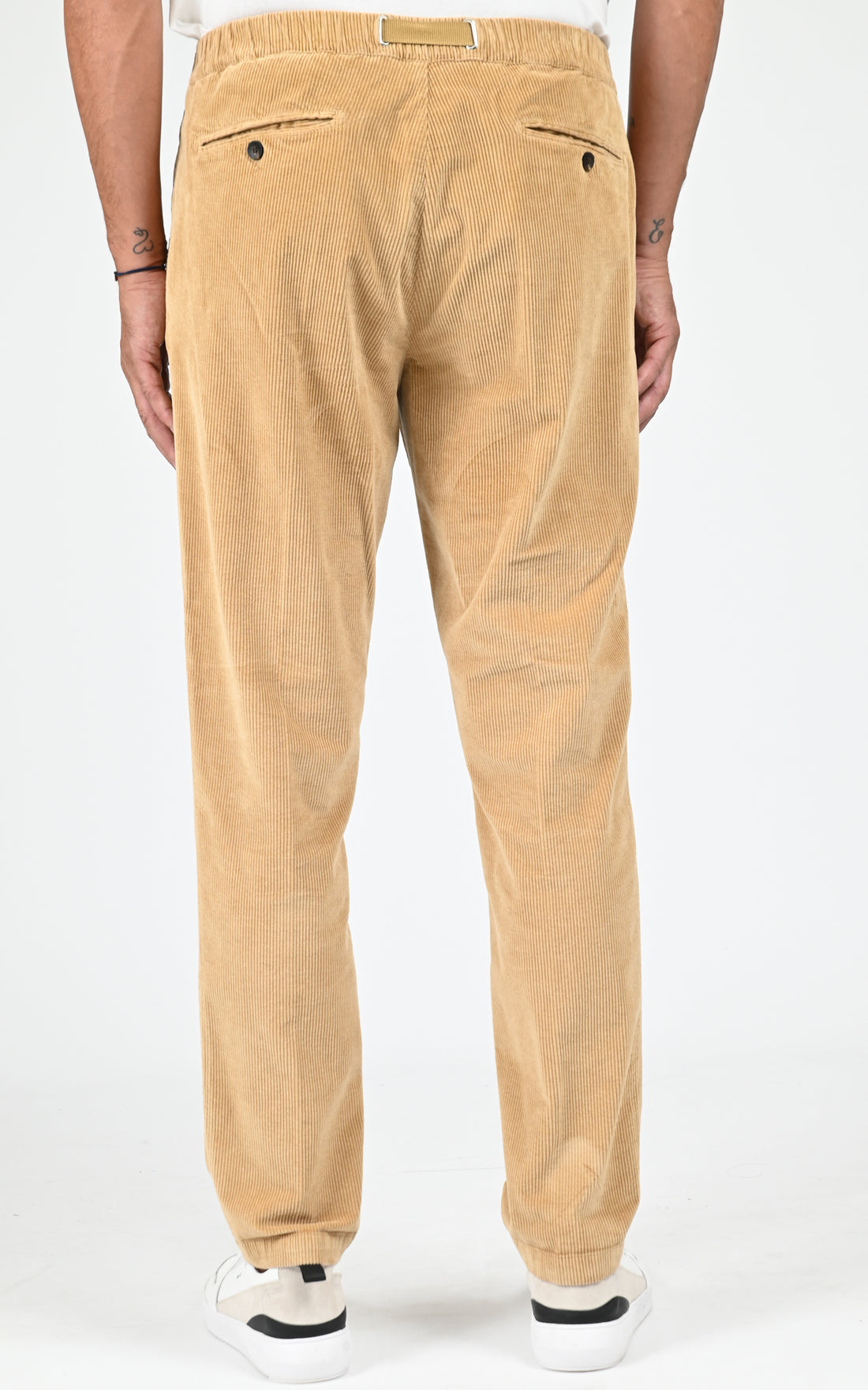 Pantalon velours côtelé caramel