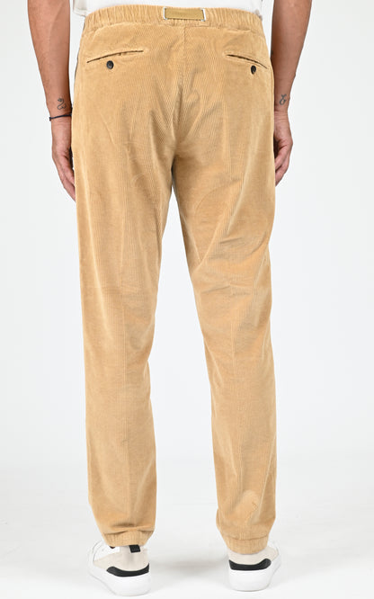 Pantalon velours côtelé caramel