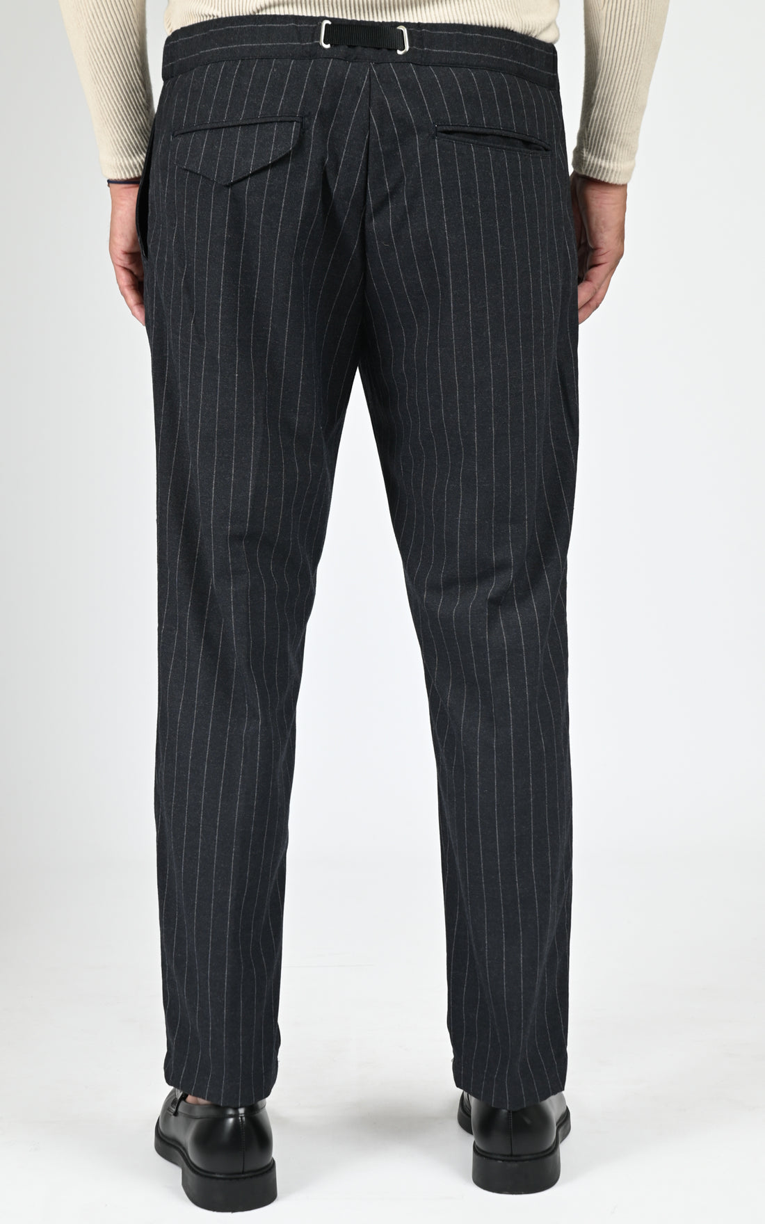 Pantalon toucher laine anthracite