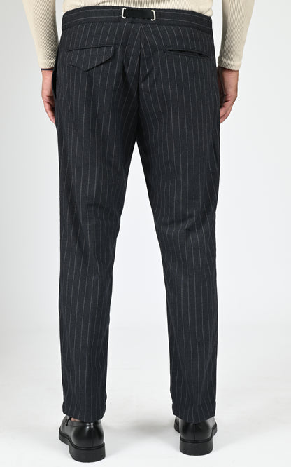 Pantalon toucher laine anthracite