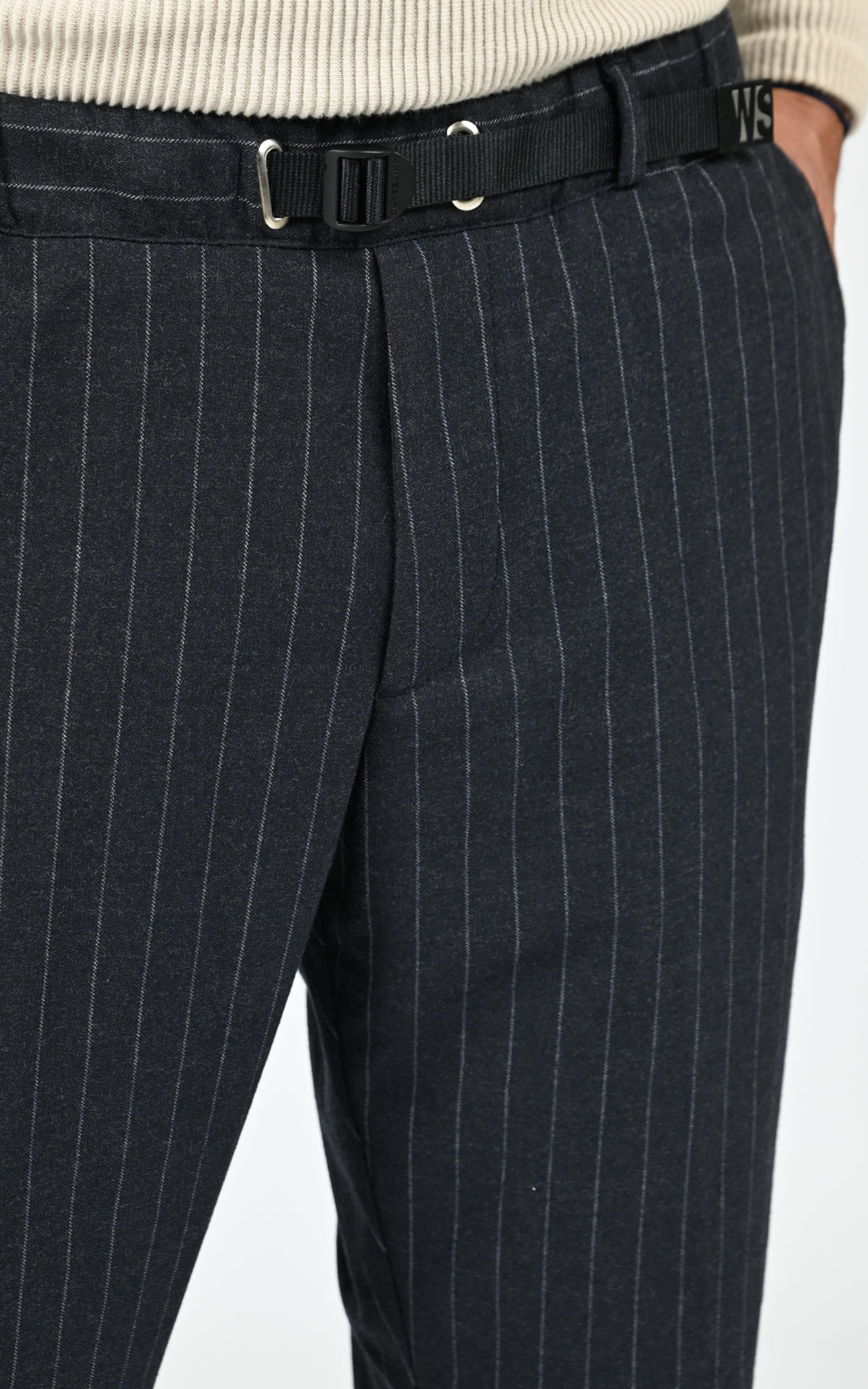 Pantalon toucher laine anthracite