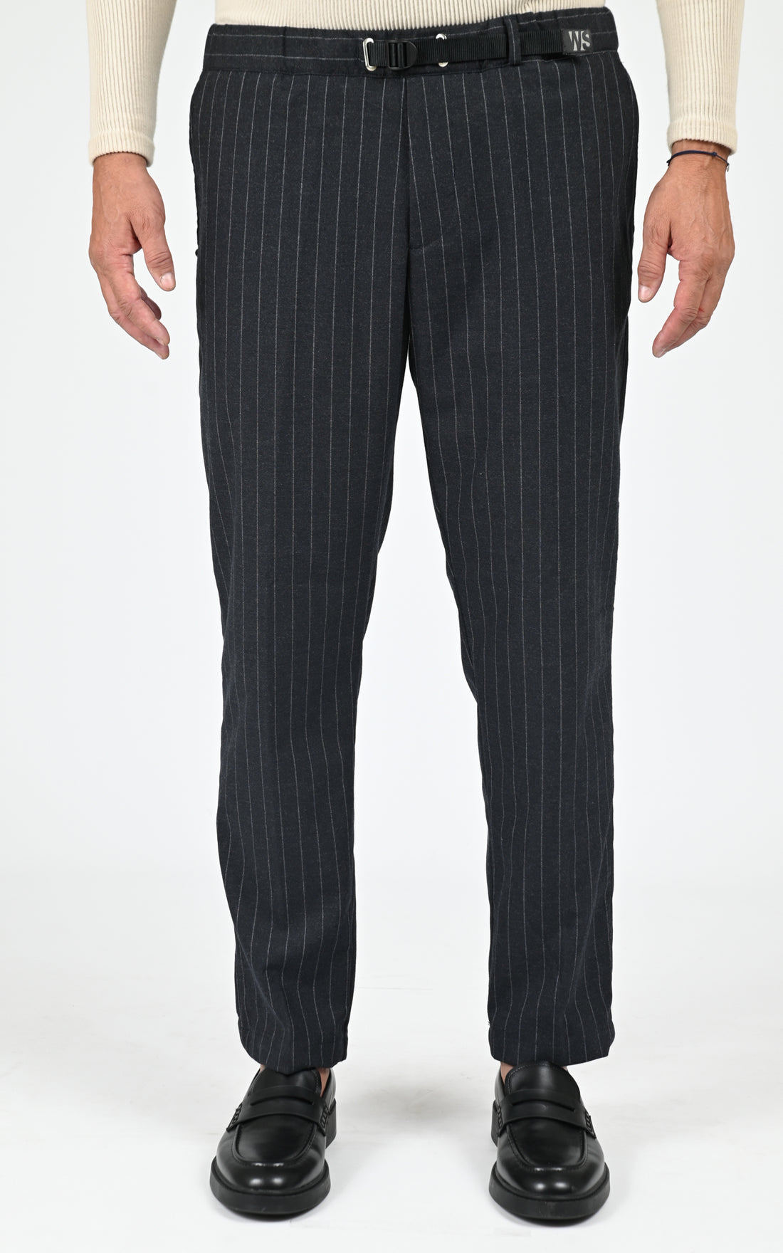 Pantalon toucher laine anthracite