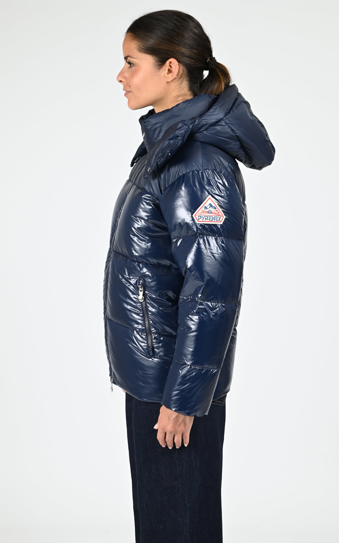 Doudoune courte capuche Lively bleu marine