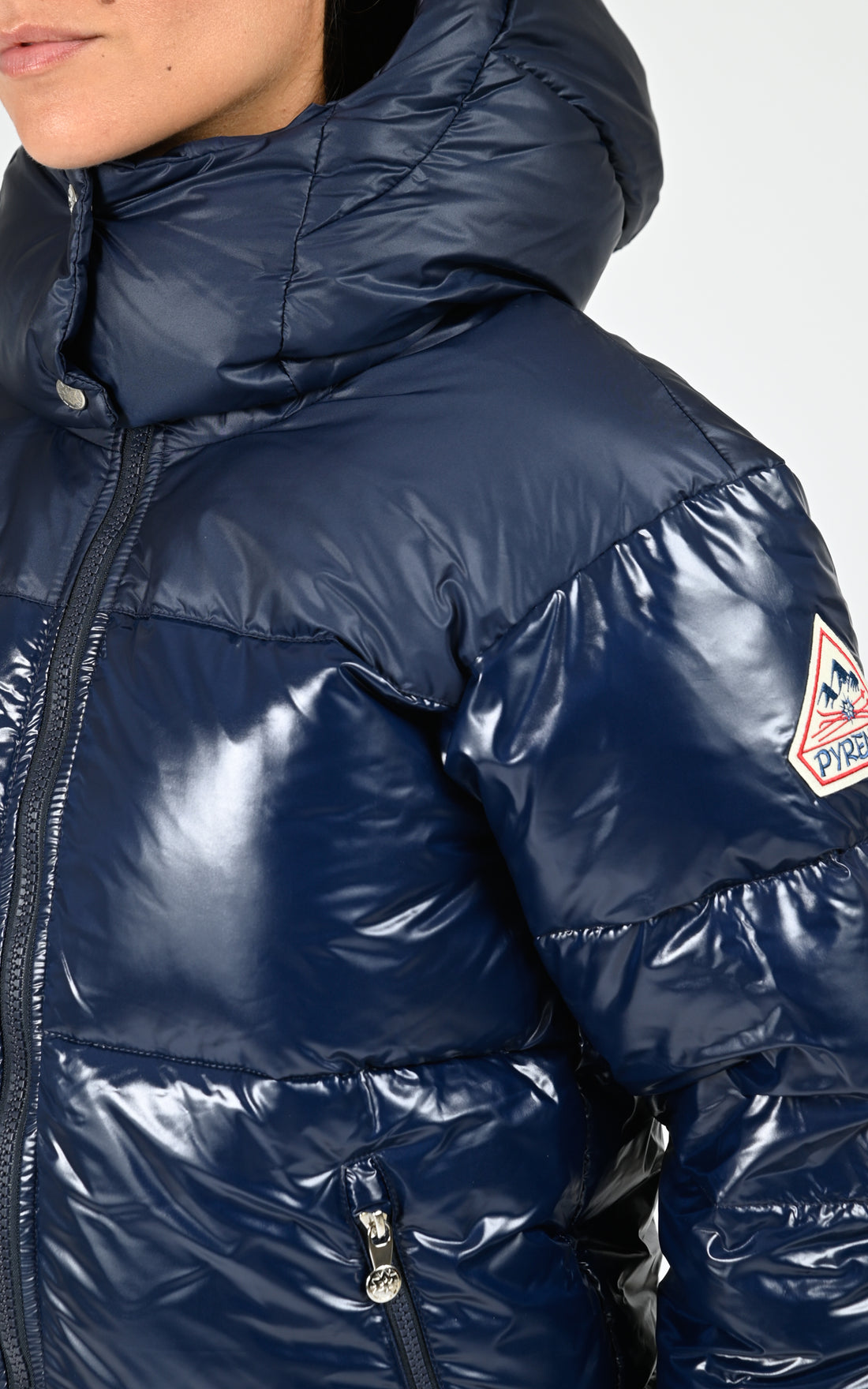 Doudoune courte capuche Lively bleu marine