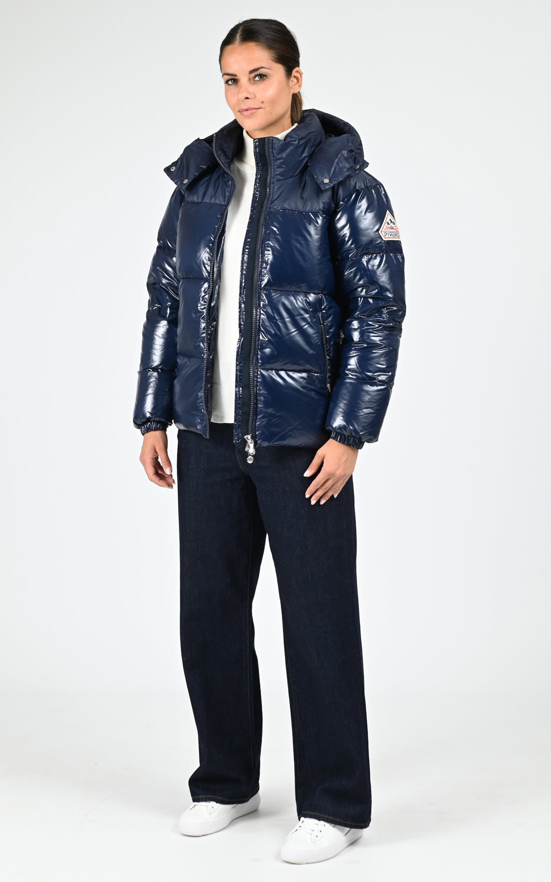 Doudoune courte capuche Lively bleu marine