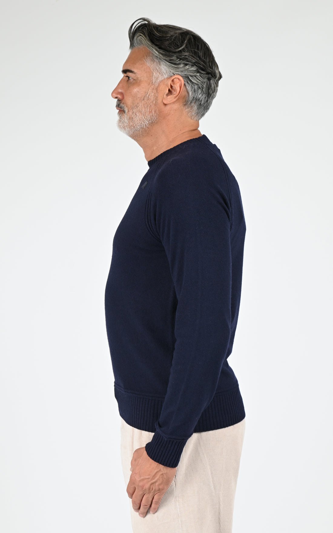 Pull laine Sebas bleu marine
