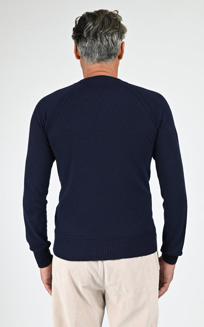 Pull laine Sebas bleu marine