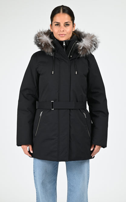 Parka fourrure cintrée Jenni-X noir