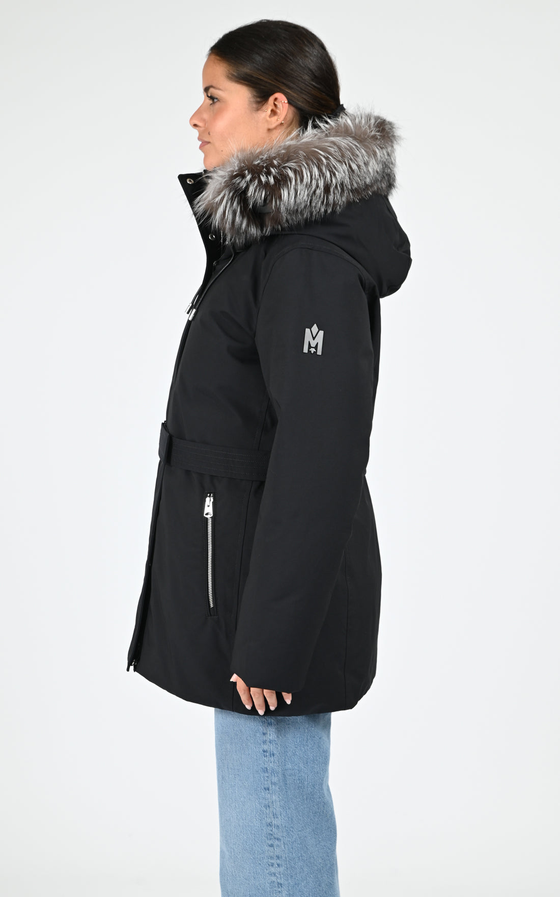 Parka fourrure cintrée Jenni-X noir