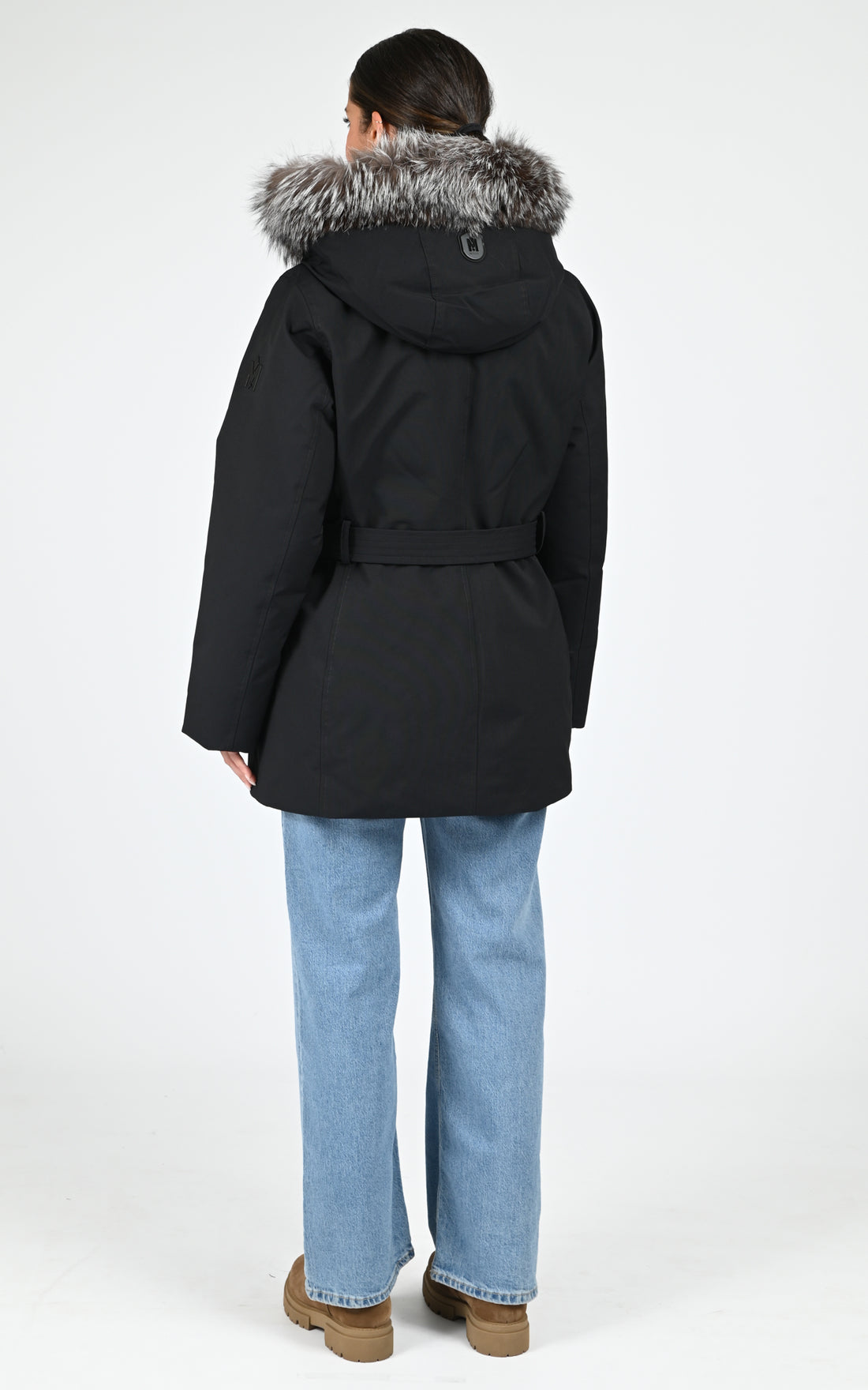 Parka fourrure cintrée Jenni-X noir