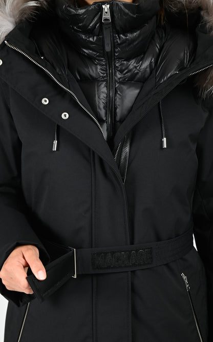 Parka fourrure cintrée Jenni-X noir
