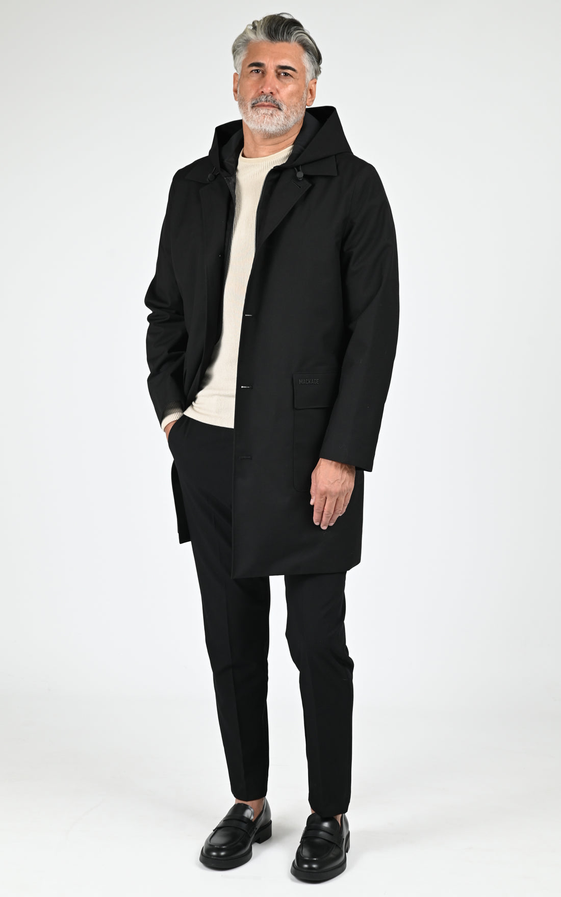 Manteau imperméable 3-en-1 Mathias noir