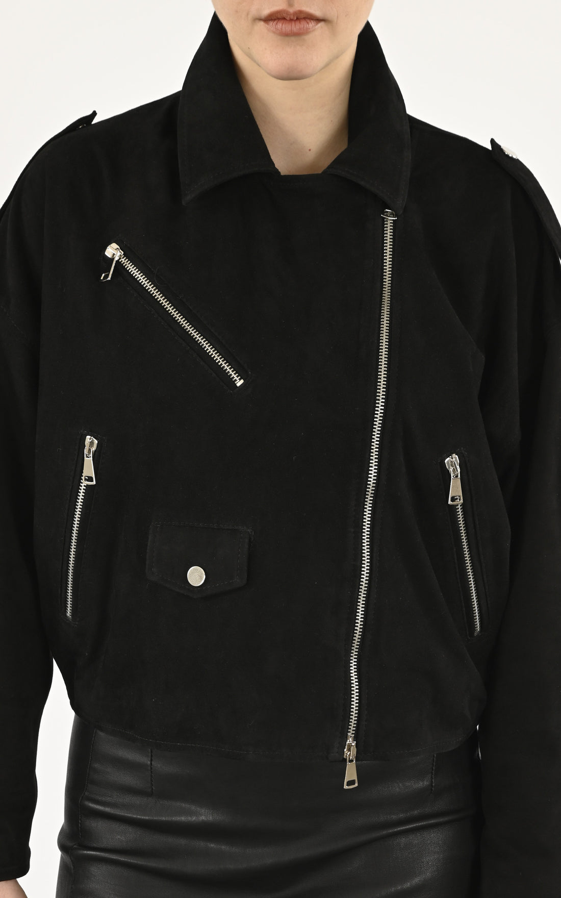 A &quot;DF346&quot; Noir La Canadienne Blouson Femme opened photo