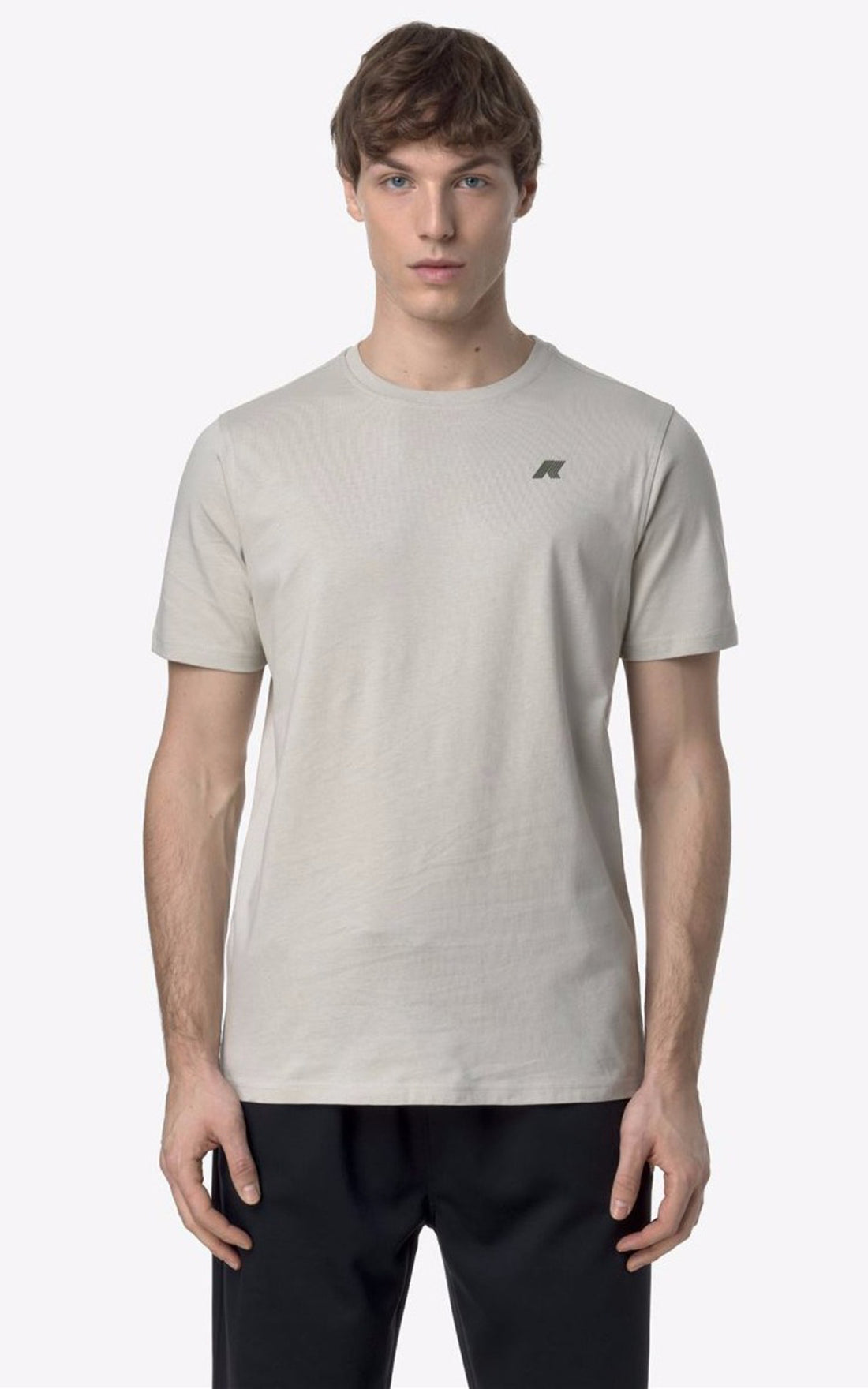 A &quot;ODOM ASCII K3138LW&quot; Beige K-Way T-shirt Homme opened photo