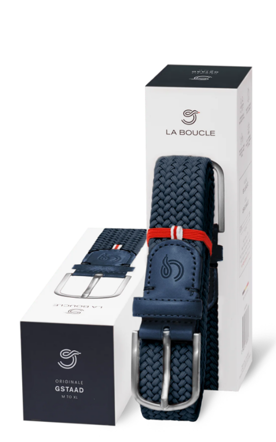 Ceinture tressée Gstaad bleu marine