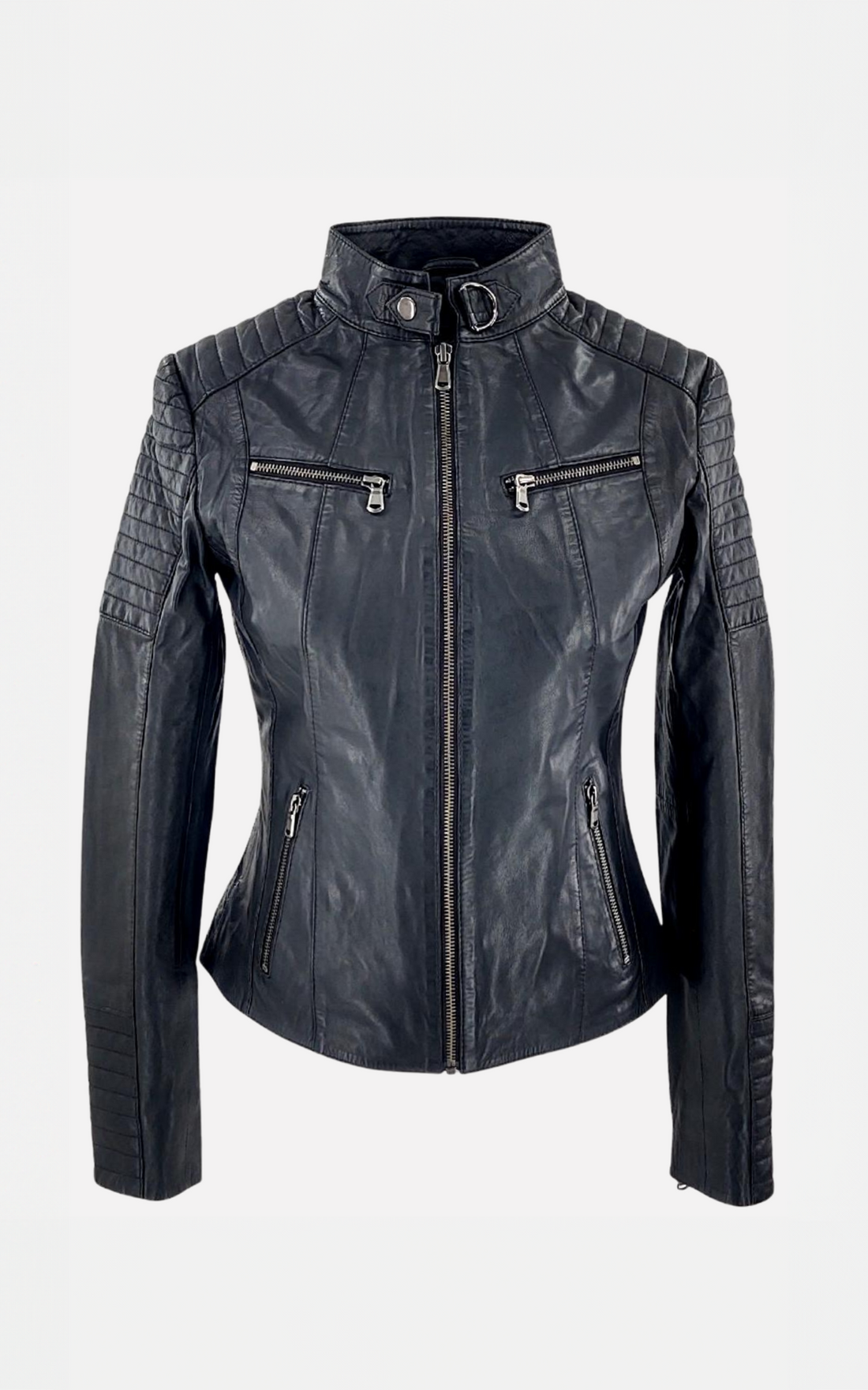 Blouson motard cuir Scooty noir