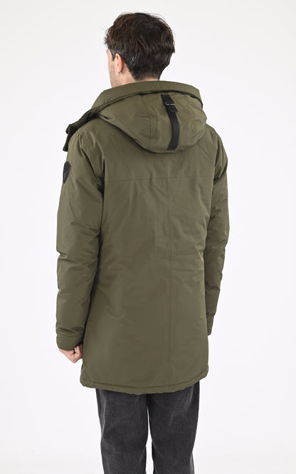 A &quot;PIERRE&quot; Kaki Nobis 3/4 Doudoune Homme back photo