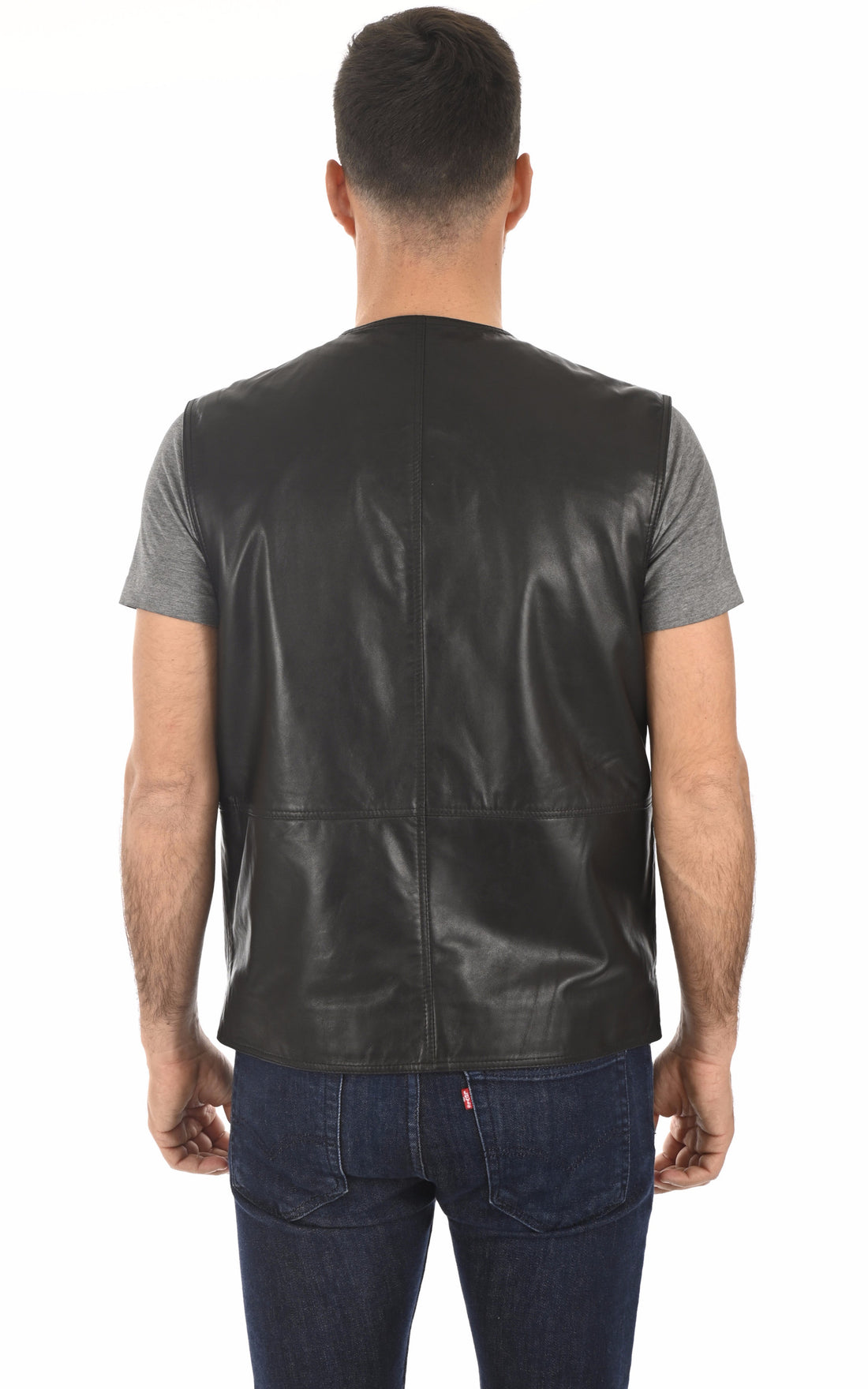 A &quot;2827&quot; Noir La Canadienne Gilet Homme closed photo
