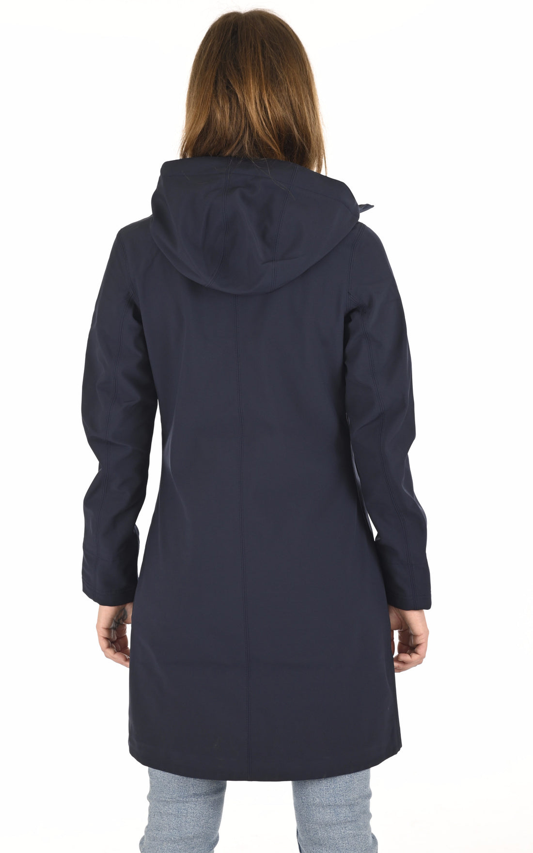 A &quot;STEPHY BONDED K21489W&quot; Bleu Marine K-Way 3/4 Femme opened photo