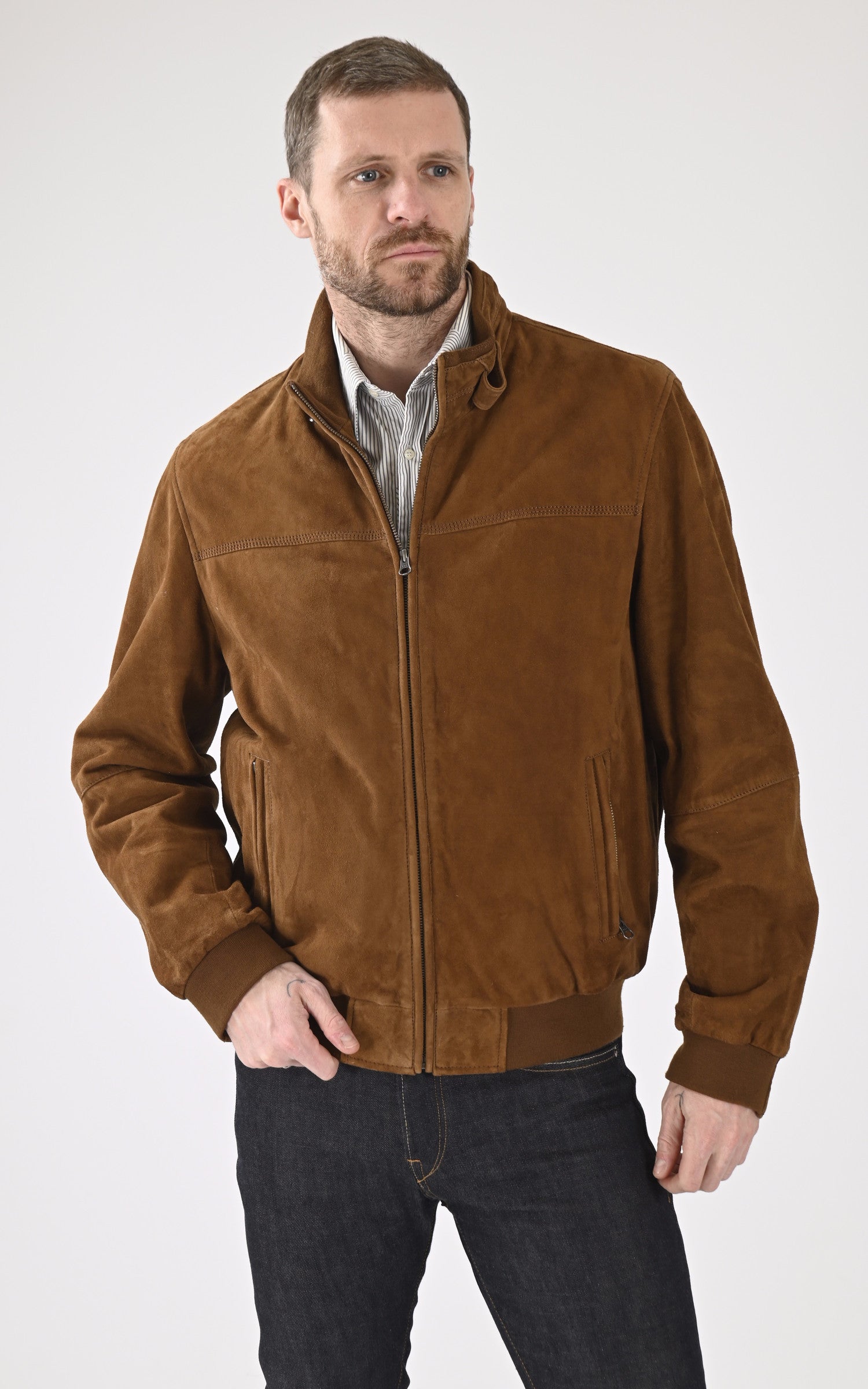 A &quot;3070&quot; Tabac La Canadienne Blouson Homme closed photo 2