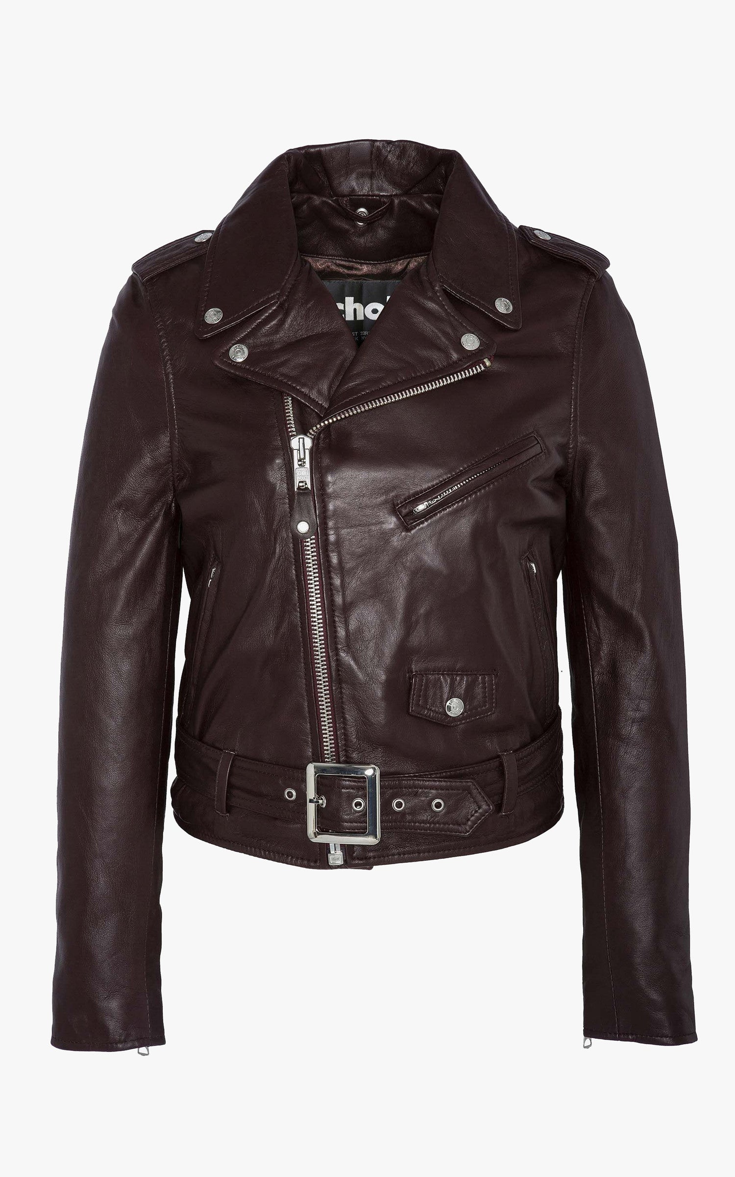 A &quot;LCW8600&quot; Prune Schott Blouson Femme opened photo