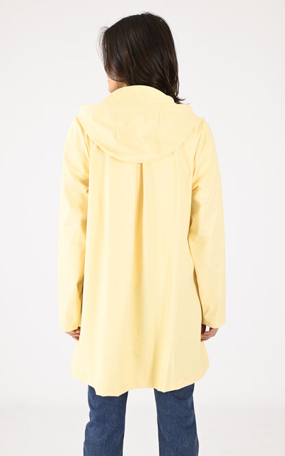 A &quot;18050 A-LINE JACKET&quot; Jaune Rains 3/4 Femme back photo