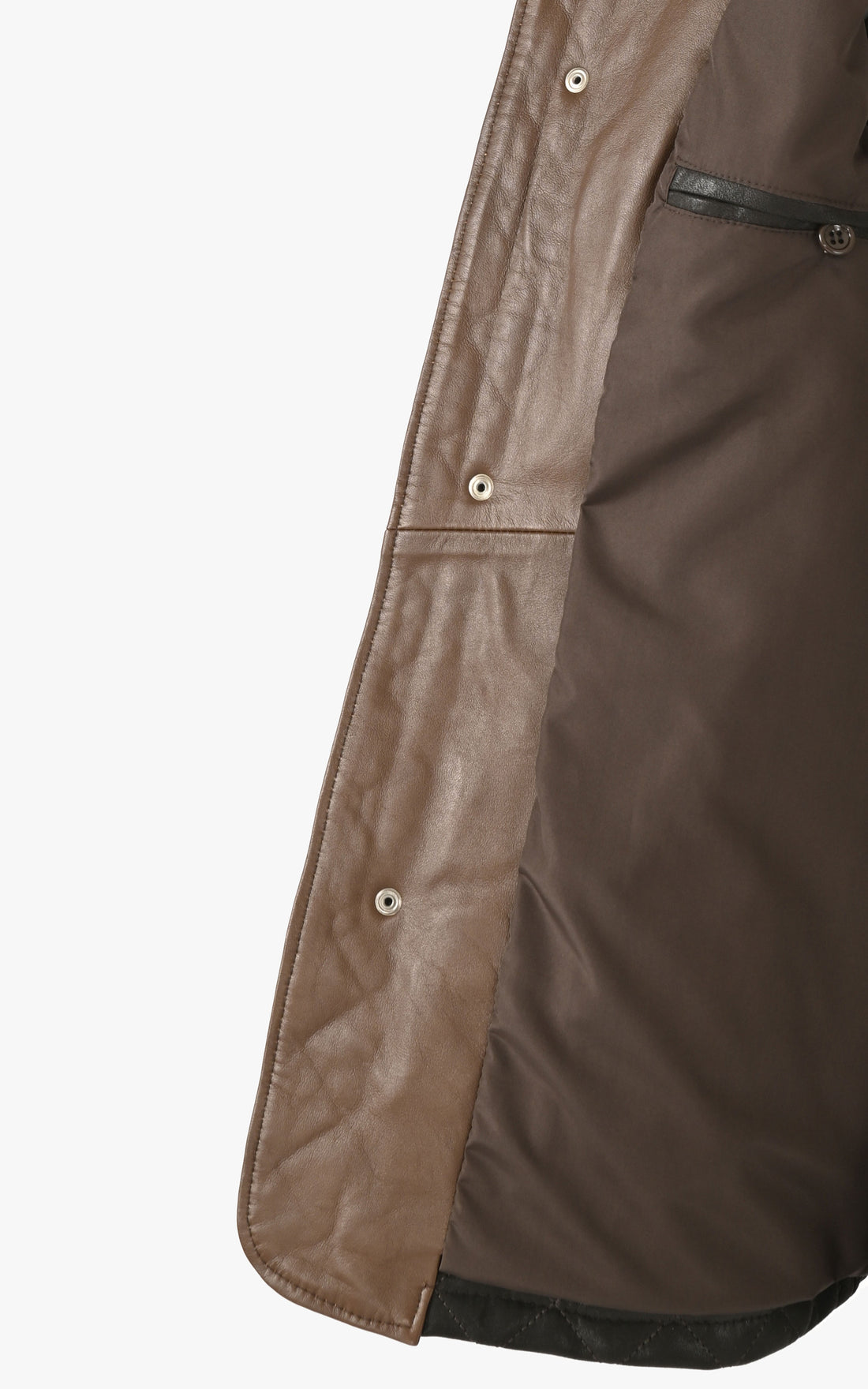 A &quot;E09&quot; Marron Foncé La Canadienne Veste Homme opened photo