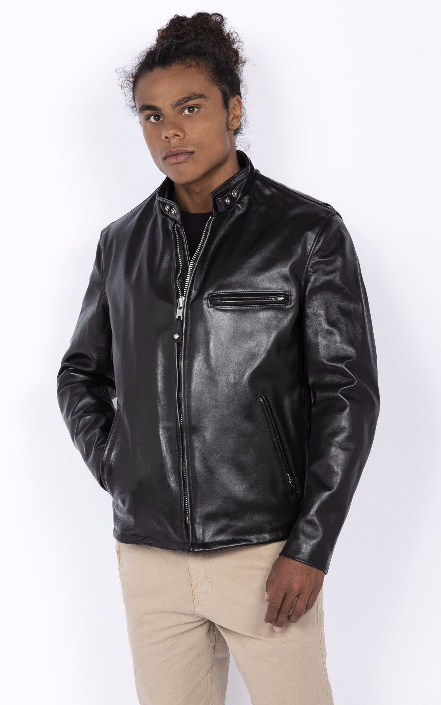 A &quot;641HH&quot; Noir Schott Blouson Homme opened photo