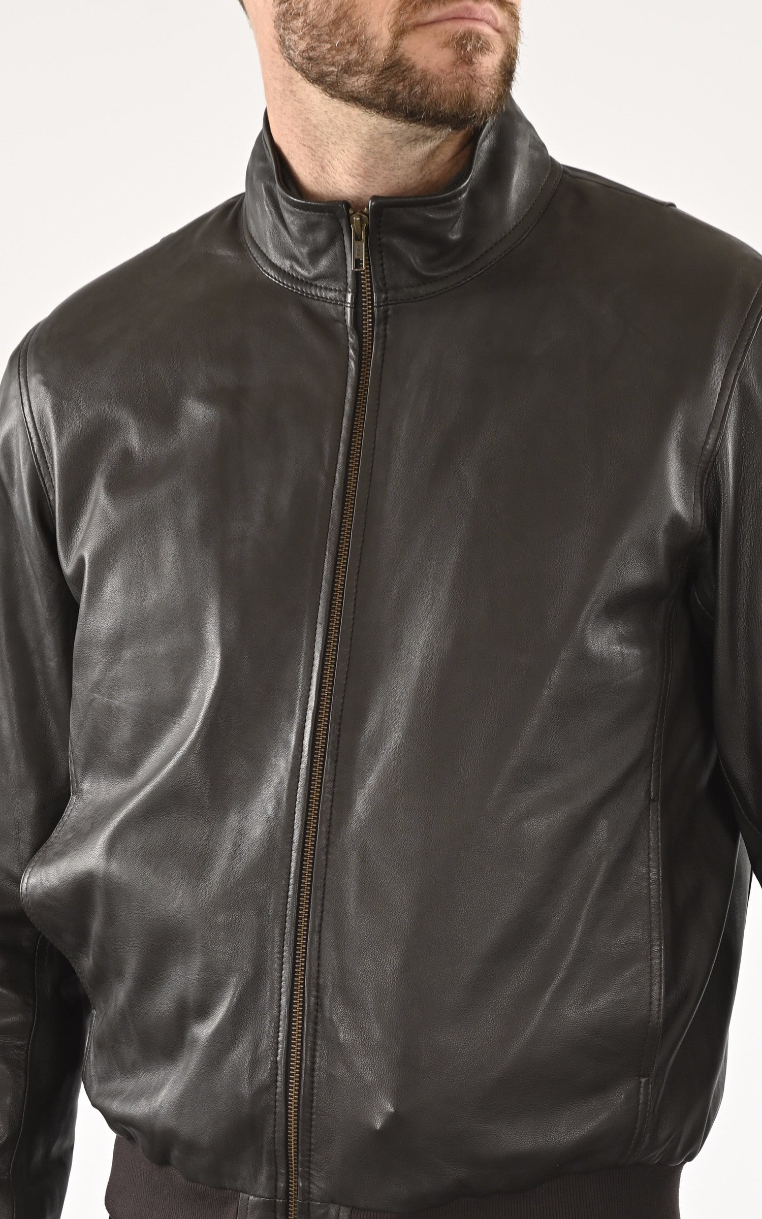 A &quot;EXPO&quot; Marron Serge Pariente Blouson Homme details photo