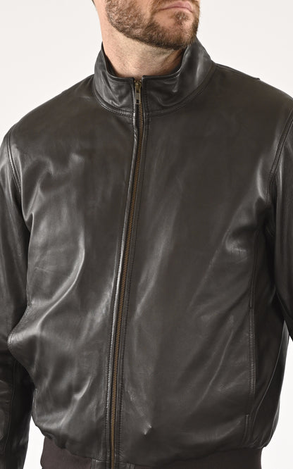 A &quot;EXPO&quot; Marron Serge Pariente Blouson Homme details photo