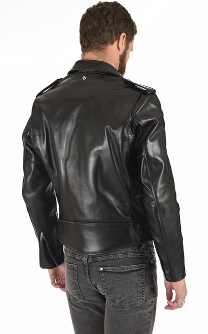A &quot;618 HH&quot; Noir Schott Perfecto Homme back photo