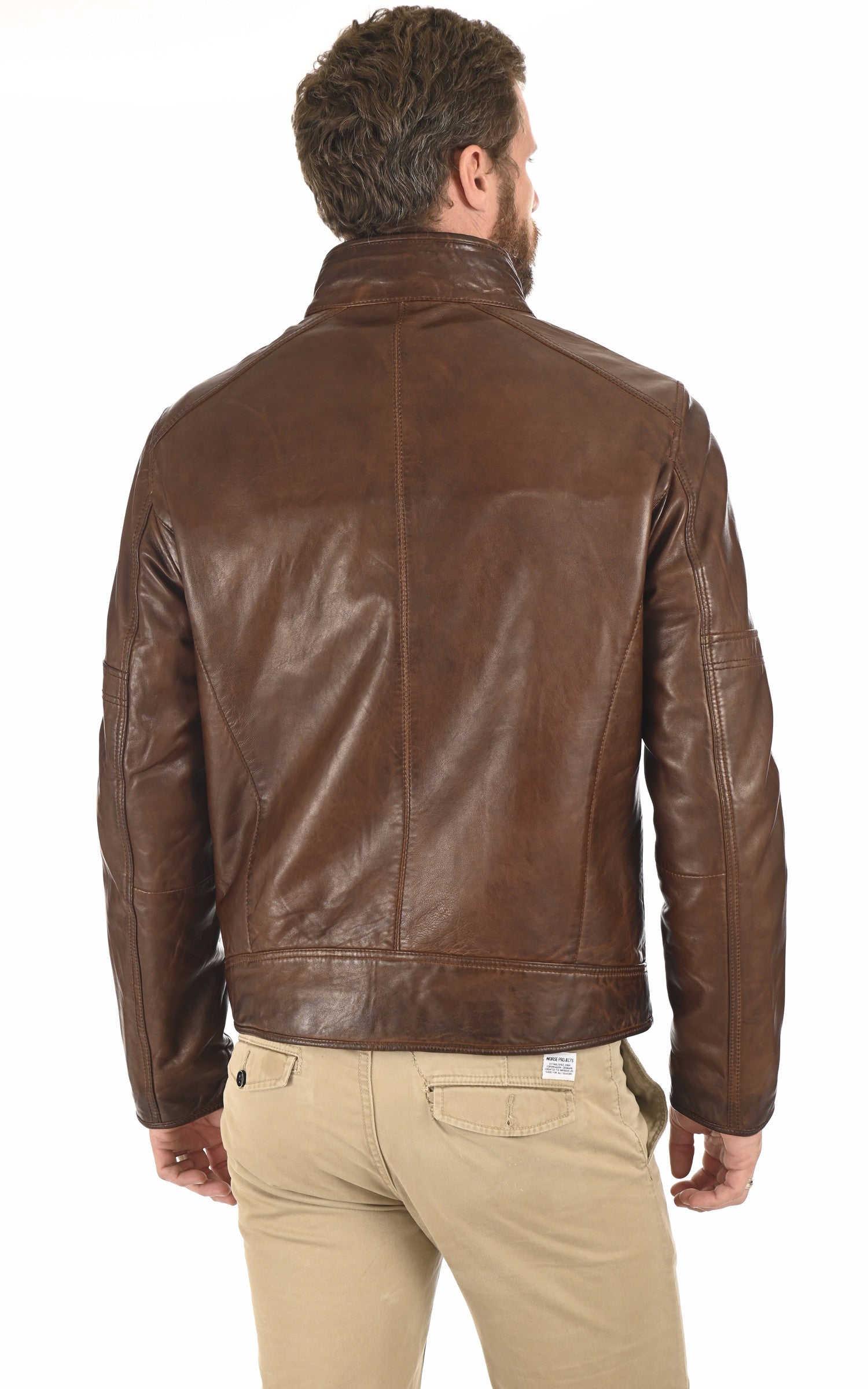 A &quot;BENDER&quot; Marron Milestone Blouson Homme back photo 4