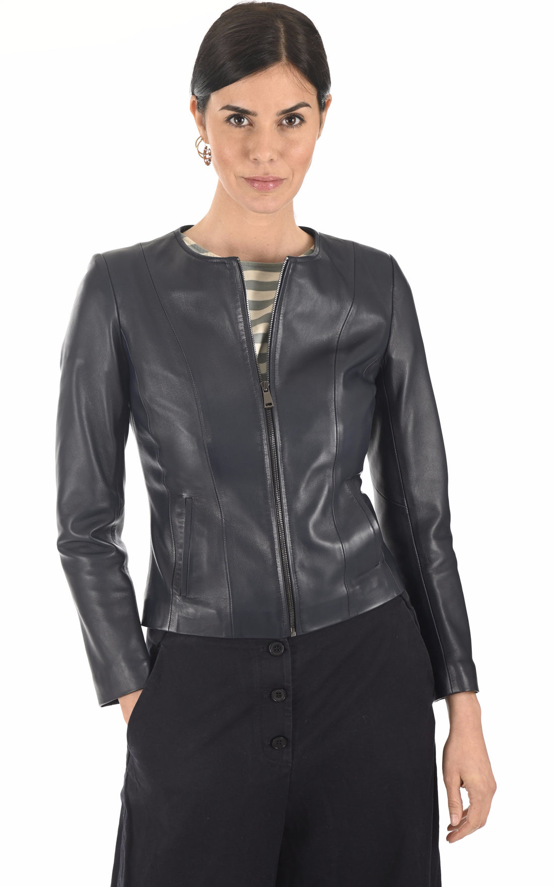 A &quot;SEPHORA FF&quot; Bleu Marine La Canadienne Blouson Femme opened photo