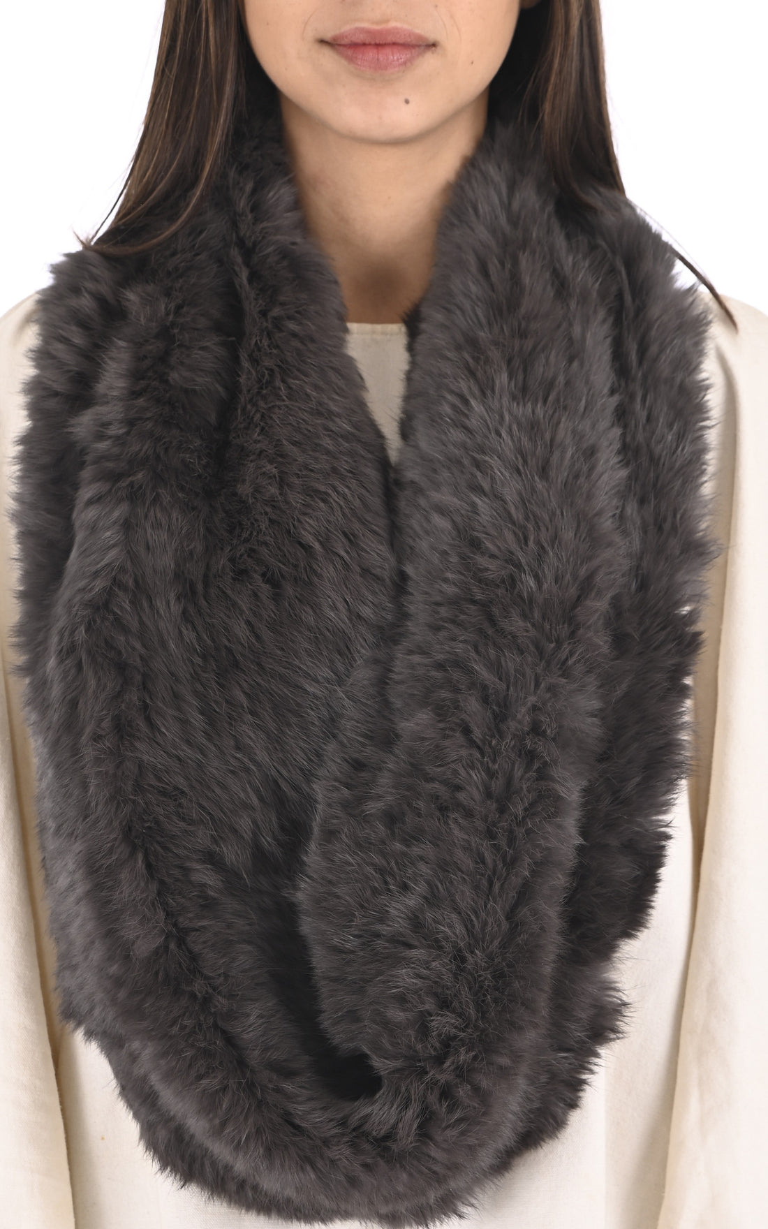 A &quot;SNOOD&quot; Gris La Canadienne Snood Femme opened photo