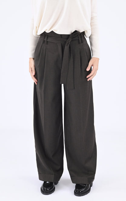 A &quot;PIA&quot; Marron Tara Jarmon Pantalon Femme opened photo