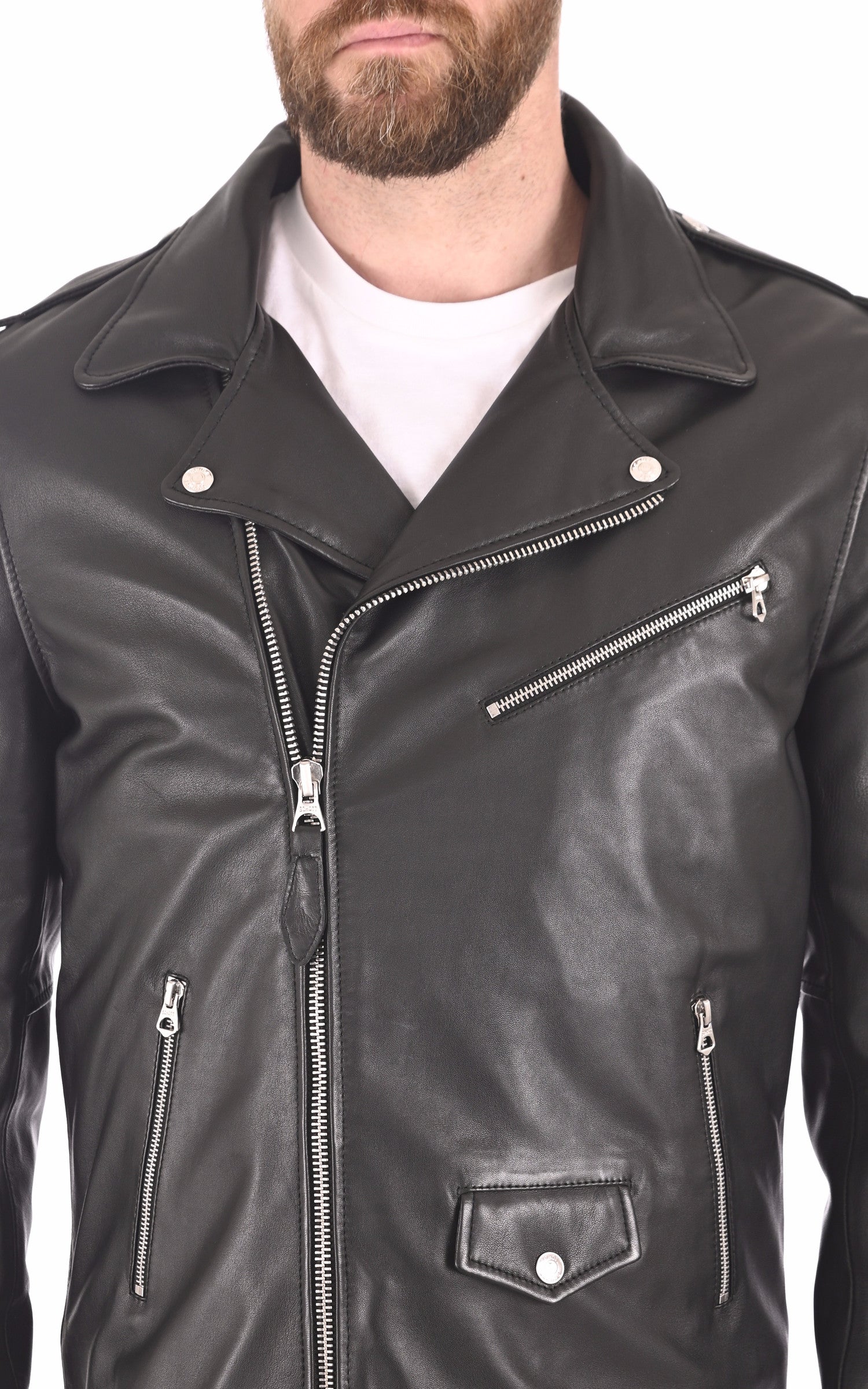 A &quot;LC1140 SHEEP&quot; Noir Schott Blouson Homme details photo 5