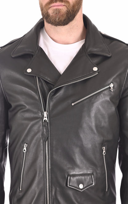 A &quot;LC1140 SHEEP&quot; Noir Schott Blouson Homme details photo